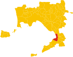 Map of comune of Castellammare di Stabia (Metropolitan city of Naples, region Campania, Italy)